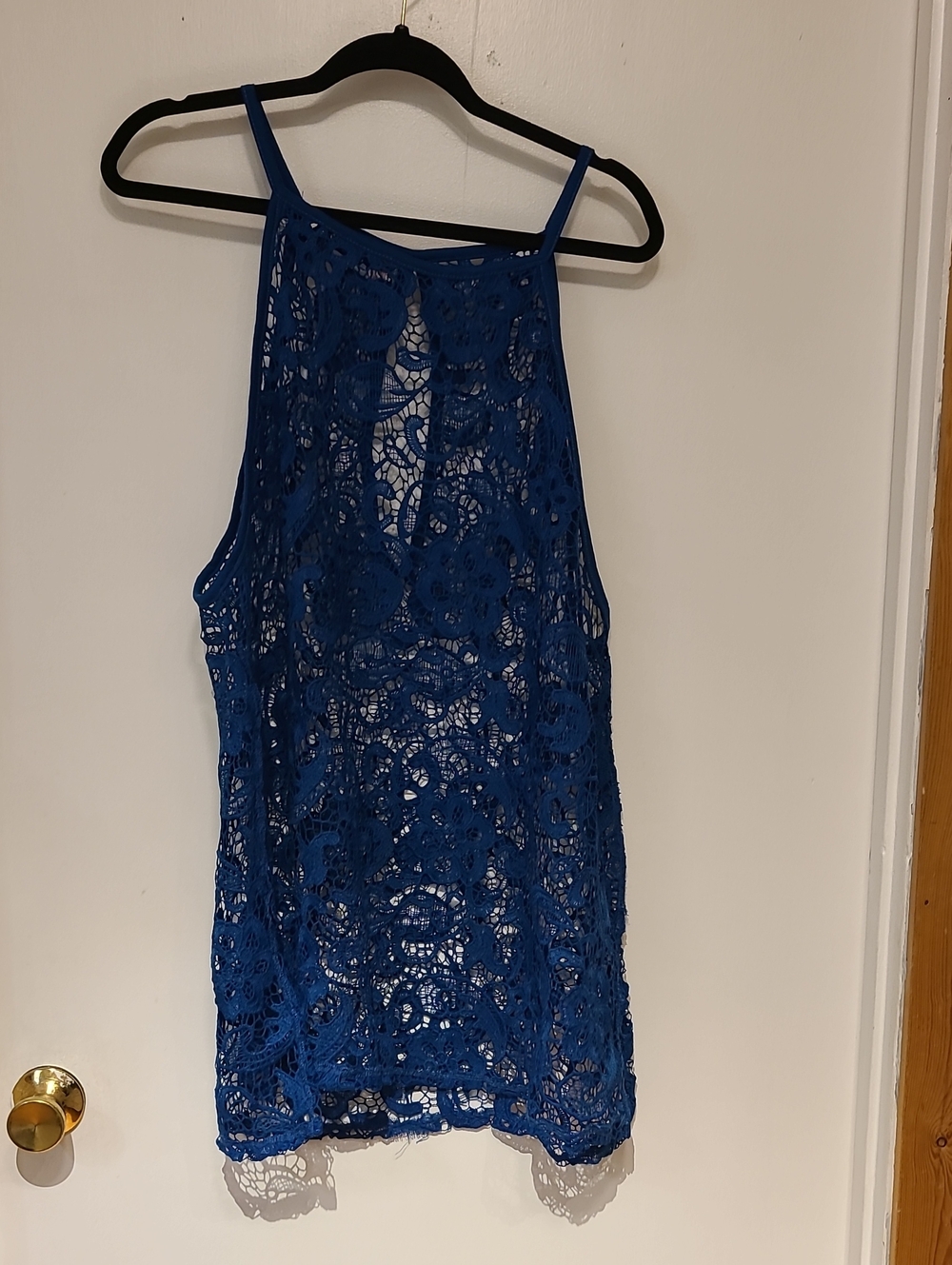 No Boundaries Royal Blue Crochet Halter